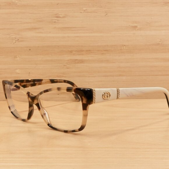 Gucci GG3559 L7B Glasses / Tortoise Ivory Frame / Gold GG Logo / Made in Italy - Picture 1 of 10